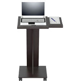 Inval Rolling Laptop Cart, Espresso-Wengue