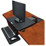 Kantek Outlet Desk-Mounted Sit-To-Stand Workstation, 21 1/2"H x 23 1/2"W x 23 1/2"D, Black