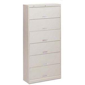 (Scratch & Dent) HON Outlet Brigade 600-Series Shelf File, With Locking Doors, Letter Size, 75 7/8"H x 36"W x 13 3/4"D, 178 Lb., Light Gray, 780702, HON626LQ