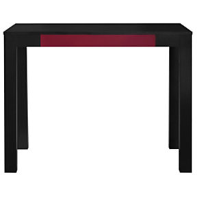 Ameriwood Outlet Home Parsons Desk With Drawer, Black/Red