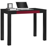 Ameriwood Outlet Home Parsons Desk With Drawer, Black/Red