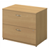 (SCRATCH & DENT) Bush Outlet Components Collection 36" Wide 2 Drawer Lateral File, 29 27/32"H x 35 2/3"W x 23 11/32"D, Light Oak