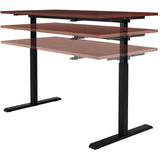 Realspace Outlet Magellan Pneumatic Sit-Stand Height-Adjustable Desk, Classic Cherry