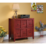 Sauder Outlet Anywhere Solutions Filing Cabinet, 2 Drawers, 33 1/2"H x 36 3/10"W x 19 1/2"D, Fiery Pine