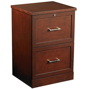 (Scratch & Dent) Realspace Premium Vertical File Cabinet, 28"H x 19"W x 17"D, Mahogany