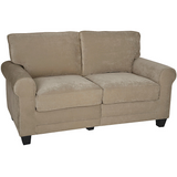 Serta Outlet RTA Copenhagen Collection Fabric Loveseat Sofa, 61"W, Vanity Beige