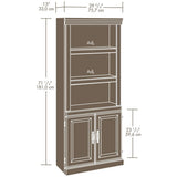 (Scratch & Dent) Sauder Heritage Hill 2-Door Bookcase, 71 1/4''H x 29 3/4''W x 13''D, Classic Cherry