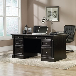 Sauder Outlet Avenue Eight Executive Desk In Wind Oak