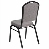 Samson Series Crown Back Stacking Banquet Chair, Gray Fabric