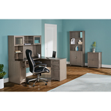 (Scratch & Dent) Realspace Outlet Magellan Collection 5-Shelf Bookcase With Doors, Gray