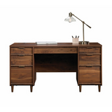 Sauder Outlet Clifford Place Mid-Century Executive Desk, Walnut