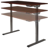 (Scratch and Dent) Realspace OUTLET Magellan Performance Electric Height-Adjustable Wood 60"wide Desk, Cherry