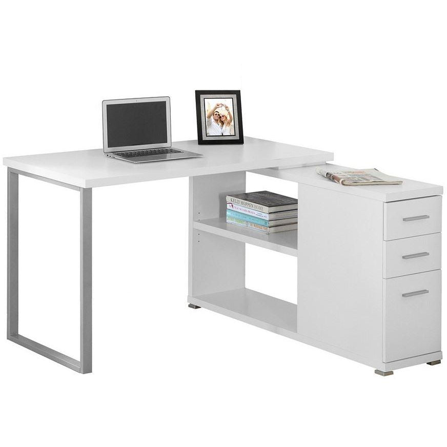 Monarch Specialties Contemporary MDF Computer Desk, White – Office ...