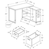 Monarch Specialties Contemporary MDF Computer Desk, White
