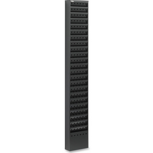 Safco Outlet Steel Magazine Rack, 23 Pockets, 65 1/2"H x 10"W x 4"D, Black