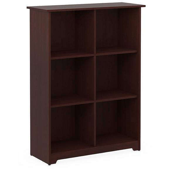 Bush Furniture Outlet Cabot 6 Cube Bookcase, Harvest Cherry