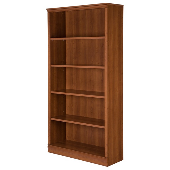 South Shore Outlet Morgan 5-Shelf Bookcase, Morgan Cherry