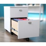 South Shore Interface Particleboard Letter/Legal-Size Lateral Mobile File Cabinet, 2 Drawers, Pure White Item # 337647