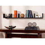 Southern Enterprises Seaside Shelf, 5 1/4"H x 48"W x 4 3/4"D, Black