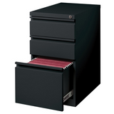 WorkPro 20"D 3-Drawer Vertical Mobile Pedestal File Cabinet, Black Item # 1254466