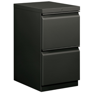 (Scratch & Dent) HON Outlet Brigade 15"W Lateral 2-Drawer Mobile Pedestal Cabinet, Charcoal
