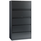 (Scratch & Dent) WorkPro 36"W 5-Drawer Steel Lateral File Cabinet, Charcoal Item # 196010