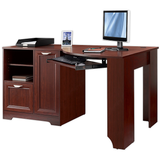 (Scratch & Dent) Realspace Magellan Outlet Collection Corner Desk, 30"H x 59 1/2"W x 39"D, Classic Cherry