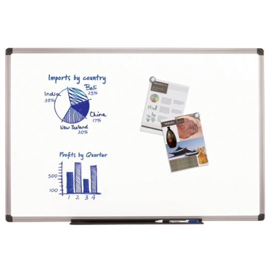 (Scratch & Dent) FORAY Porcelain Magnetic Dry-Erase Board, 48