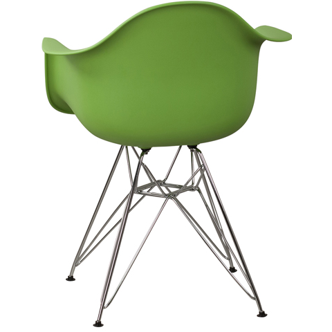 Apollonia Series Plastic Bucket Chair with Chrome Base