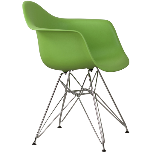 Apollonia Series Plastic Bucket Chair with Chrome Base