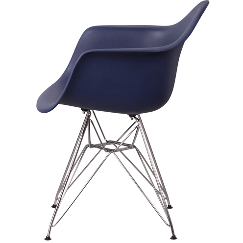 Apollonia Series Plastic Bucket Chair with Chrome Base