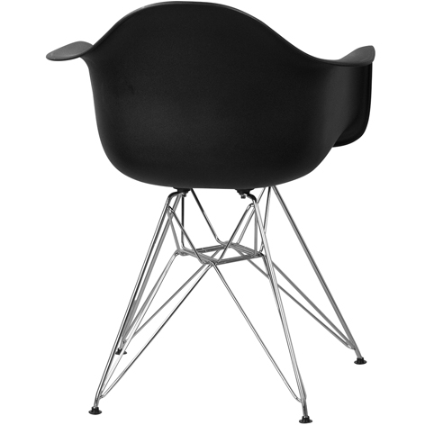 Apollonia Series Plastic Bucket Chair with Chrome Base