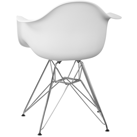 Apollonia Series Plastic Bucket Chair with Chrome Base