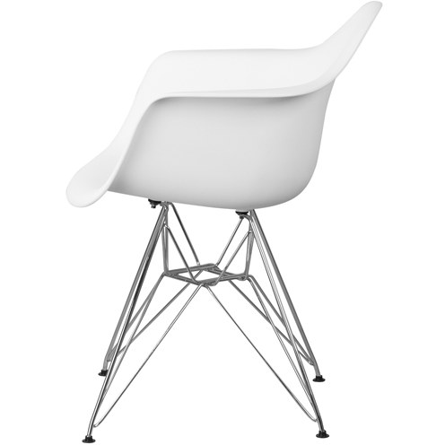 Apollonia Series Plastic Bucket Chair with Chrome Base