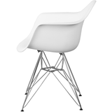Apollonia Series Plastic Bucket Chair with Chrome Base