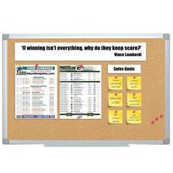 FORAY Aluminum-Framed Cork Bulletin Board, 24