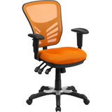 Mid-Back Mesh Multifunction Executive Swivel Ergonomic Office Chair with Adjustable Arms