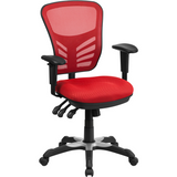 Mid-Back Mesh Multifunction Executive Swivel Ergonomic Office Chair with Adjustable Arms