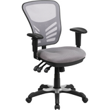 Mid-Back Mesh Multifunction Executive Swivel Ergonomic Office Chair with Adjustable Arms