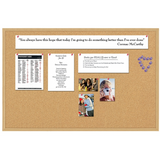 (Scratch & Dent) FORAY Cork Board, 36" x 48", Tan Cork, Light Oak Frame Item # 698535