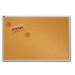 (Scratch & Dent) OF4S Quartet Outlet Education Cork Bulletin Board With Aluminum Frame, 48