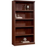 Realspace Outlet Premium Bookcases 70 1/16" 5 Shelf Transitional Bookcase, Cherry/Medium Finish