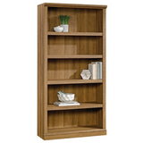 Realspace Outlet Premium 70"H 5-Shelf Bookcase, Golden Oak