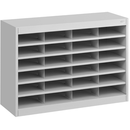 Safco E-Z Stor Steel Literature Organizer, 24 Compartments, 25 3/4