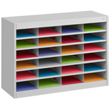 Safco E-Z Stor Steel Literature Organizer, 24 Compartments, 25 3/4"H, Gray Item # 336612