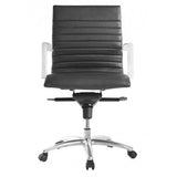 Sangui Ribbed Mid-Back Leather Chair