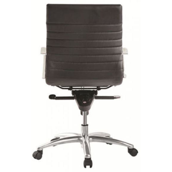 Sangui Ribbed Mid-Back Leather Chair