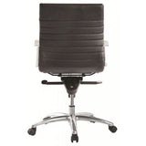 Sangui Ribbed Mid-Back Leather Chair