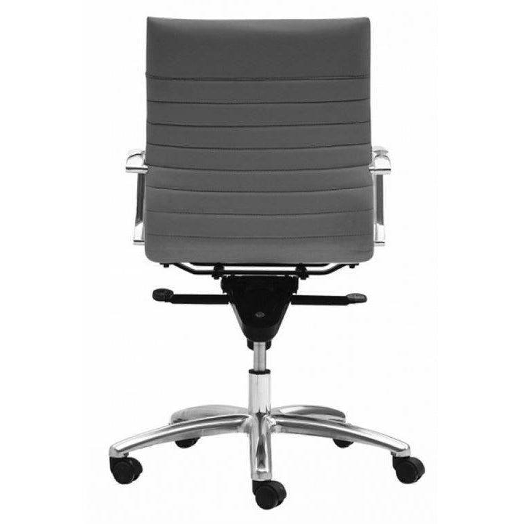 Sangui Ribbed Mid-Back Leather Chair