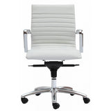 Sangui Ribbed Mid-Back Leather Chair